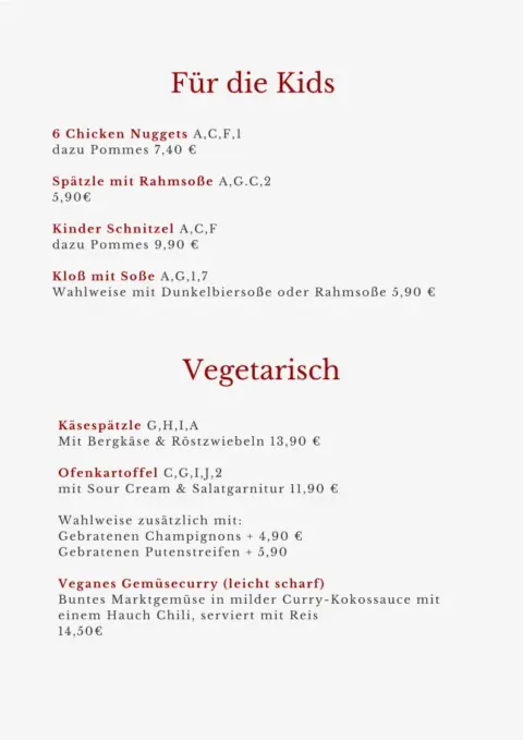 Google Business Foto - MENU