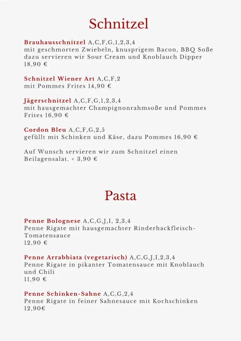 Google Business Foto - MENU